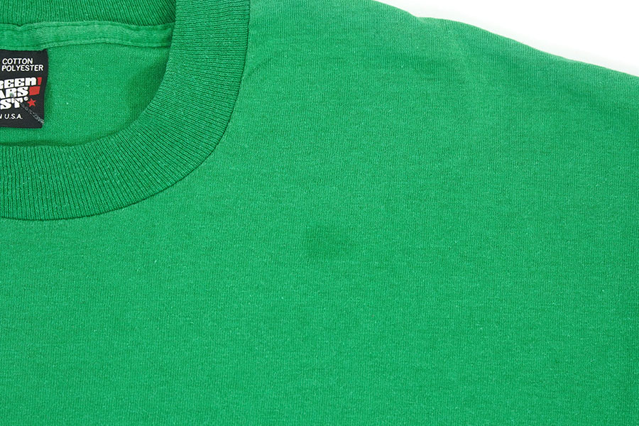 90's SCREEN STARS ''TEDDIES'' プリント Tシャツ グリーン 表記(XL) USA製