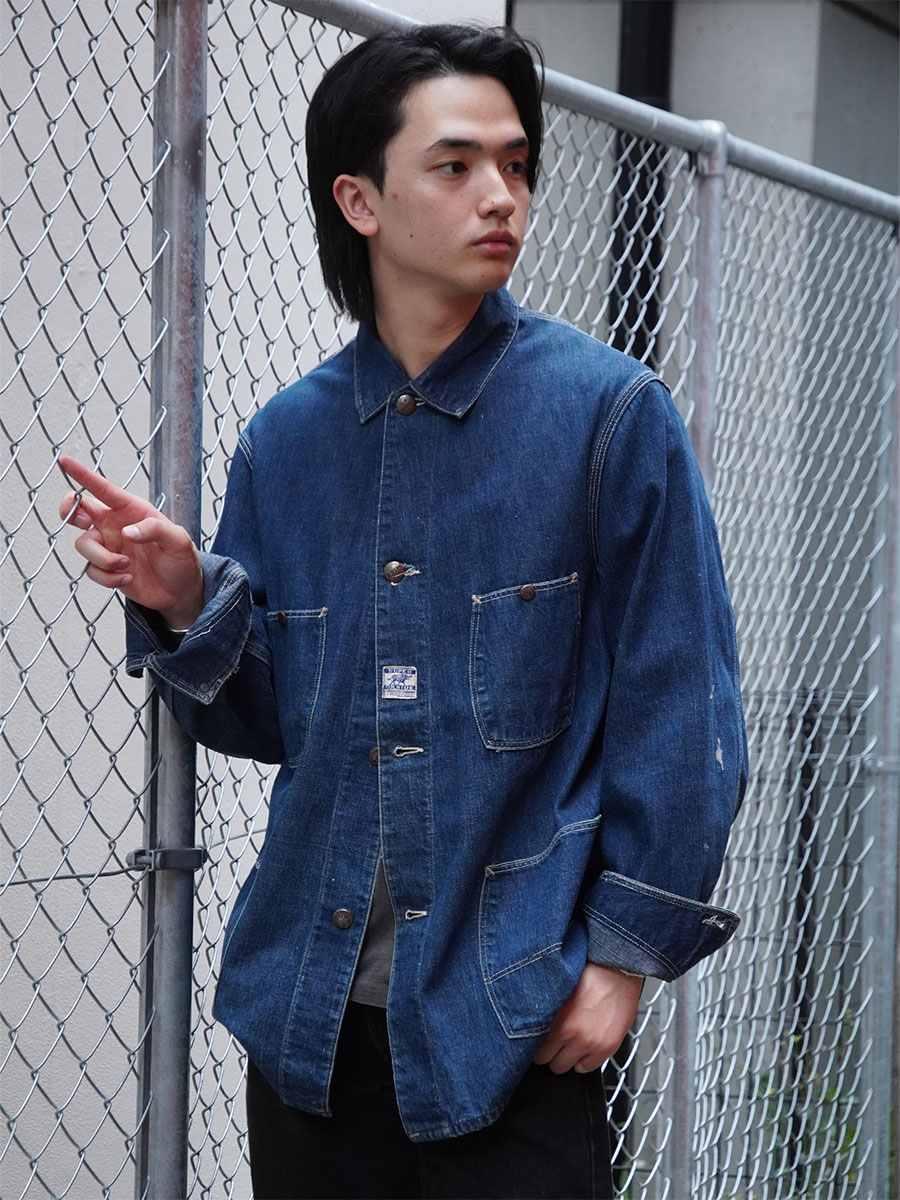 40'S SUPER OX HIDE DENIM CHORE JACKET (APPROX.42) | NEW ITEM