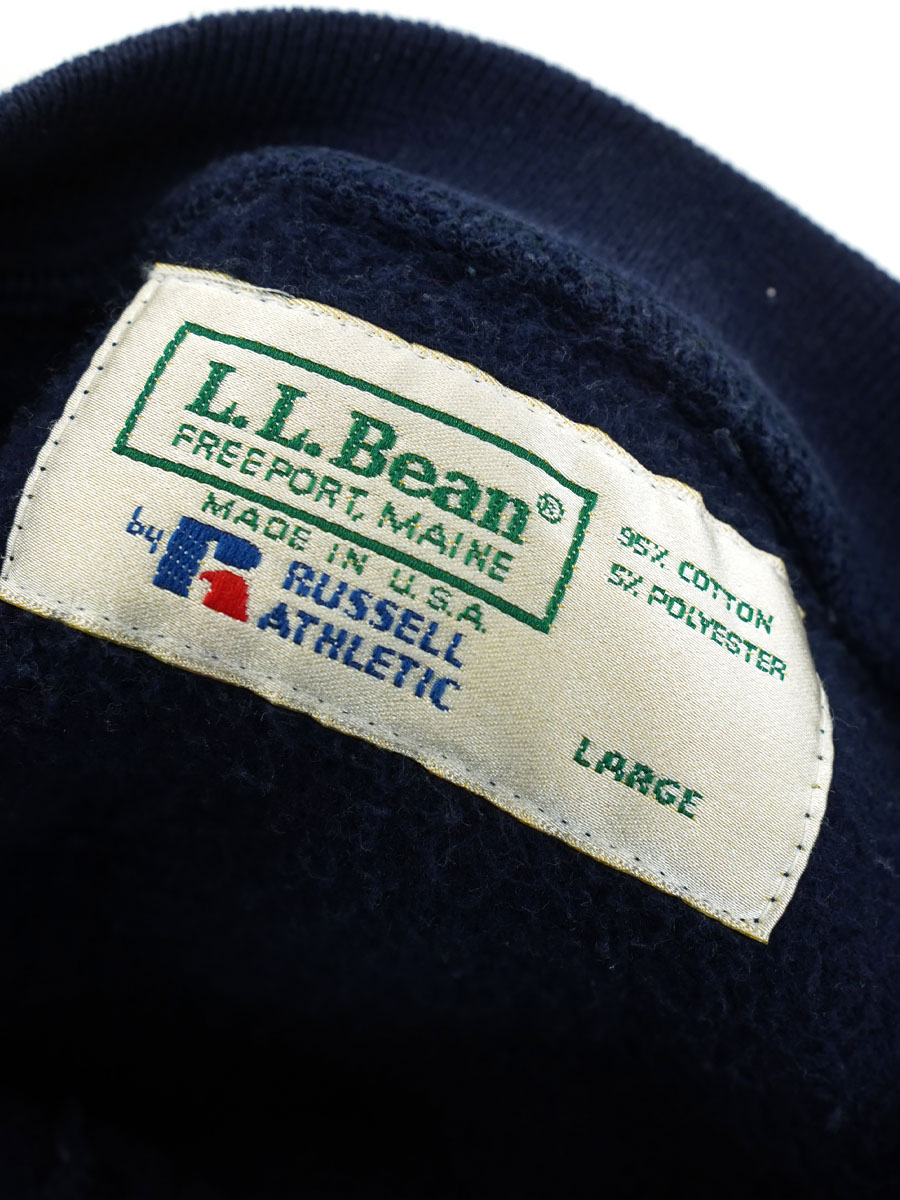 90's L.L.BEAN by RUSSELL ATHLETIC ヘンリータイプ 無地スウェット