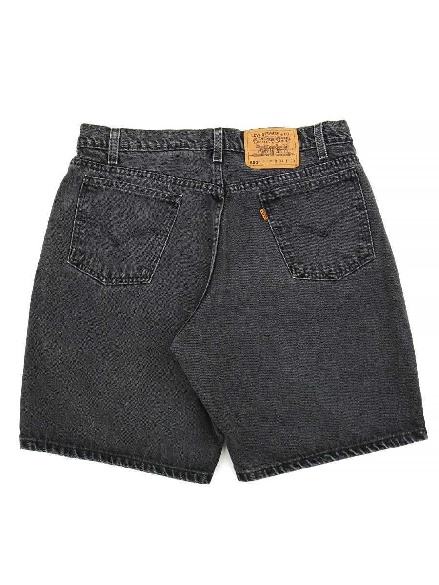 90's LEVI'S 550 ブラックデニムショーツ 表記(W34) ASSEMBLED IN