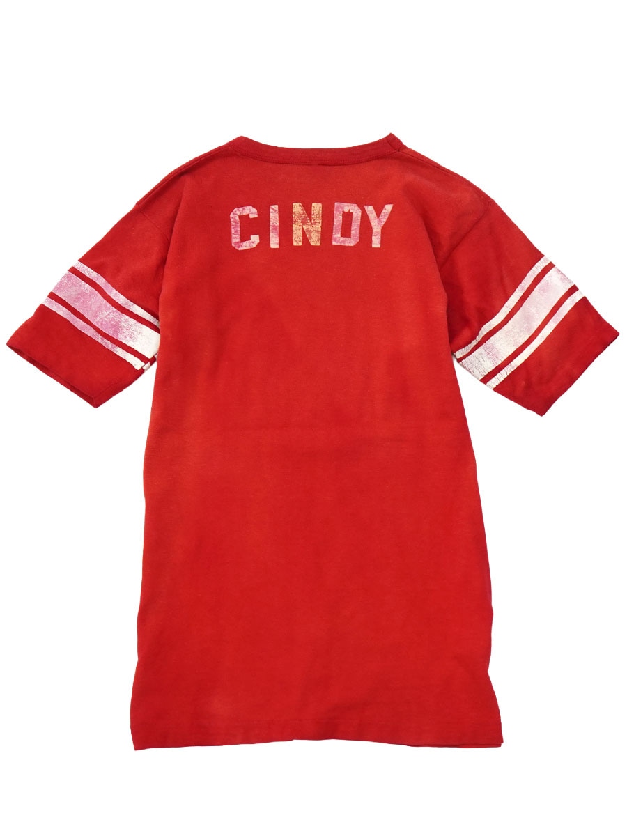 チャンピオン 70s 80s USA製 フットボールT XL バータグ 赤 70's バータグ チャンピオン ''CALLOWAY Lakers'' フットボールTシャツ