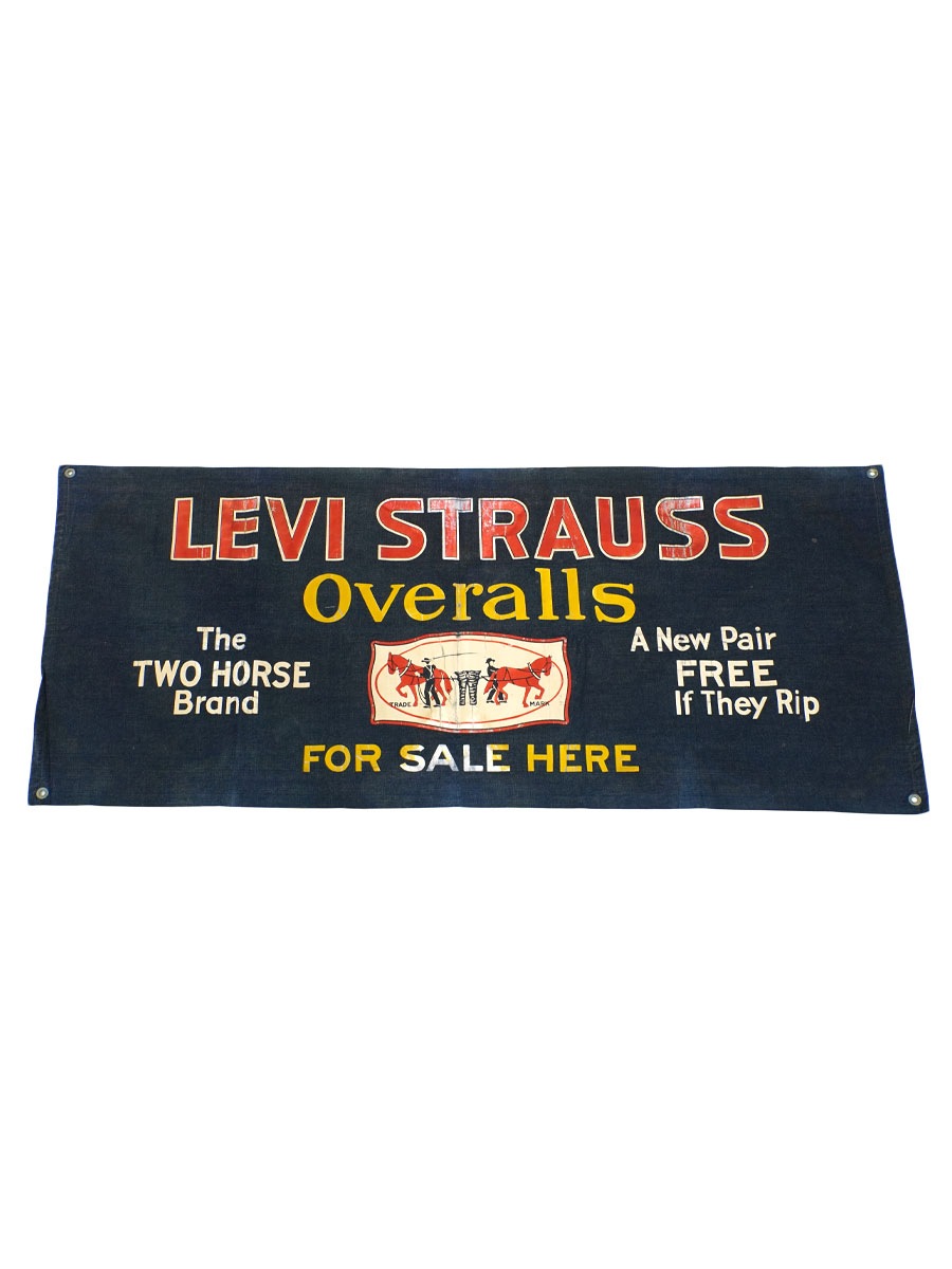 1920's～ Levi's ADVERTISING DENIM BANNER 1st