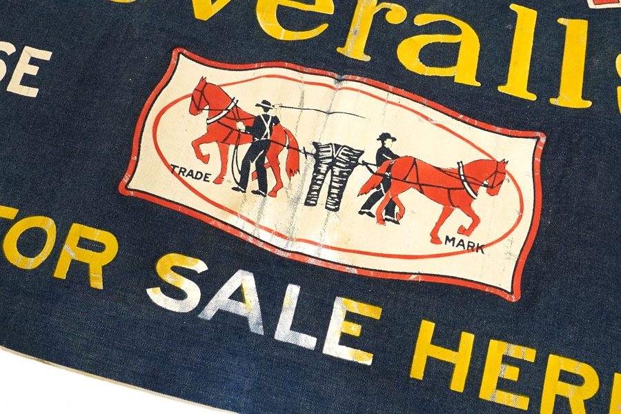 1920's～ Levi's ADVERTISING DENIM BANNER 1st