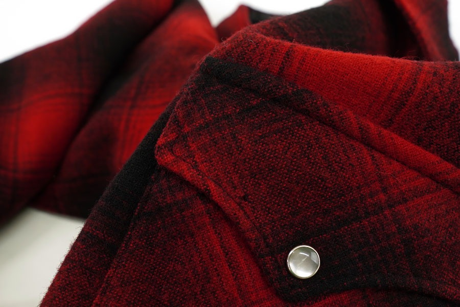 80'S～ PENDLETON SHADOW CHECK WOOL WESTERN SHIRT (SIZE. LARGE