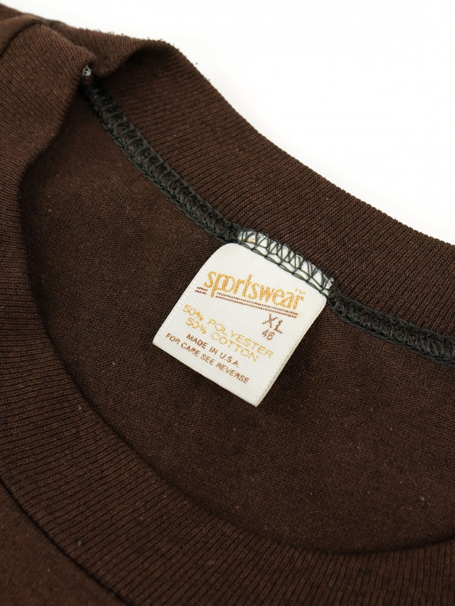 80's Sportswear ''HERSHEY'S'' チョコレート Tシャツ 表記(XL) ブラウン！