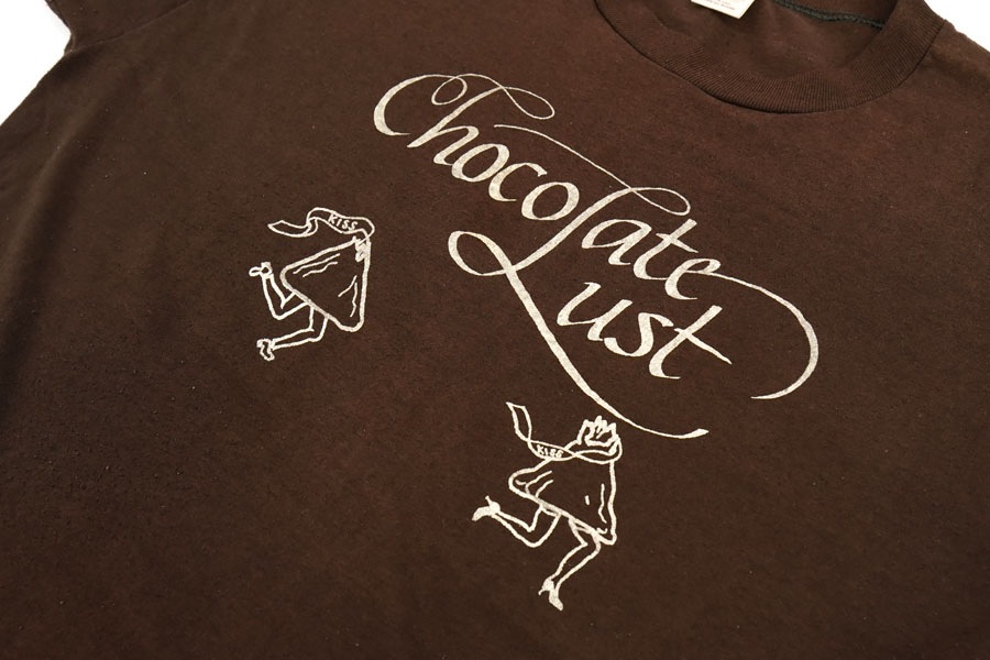 80's Sportswear ''HERSHEY'S'' チョコレート Tシャツ 表記(XL) ブラウン！