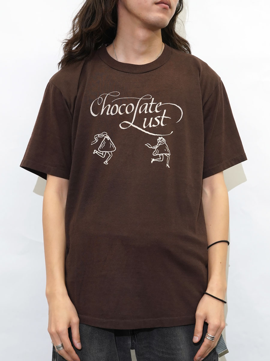 80's Sportswear ''HERSHEY'S'' チョコレート Tシャツ 表記(XL) ブラウン！