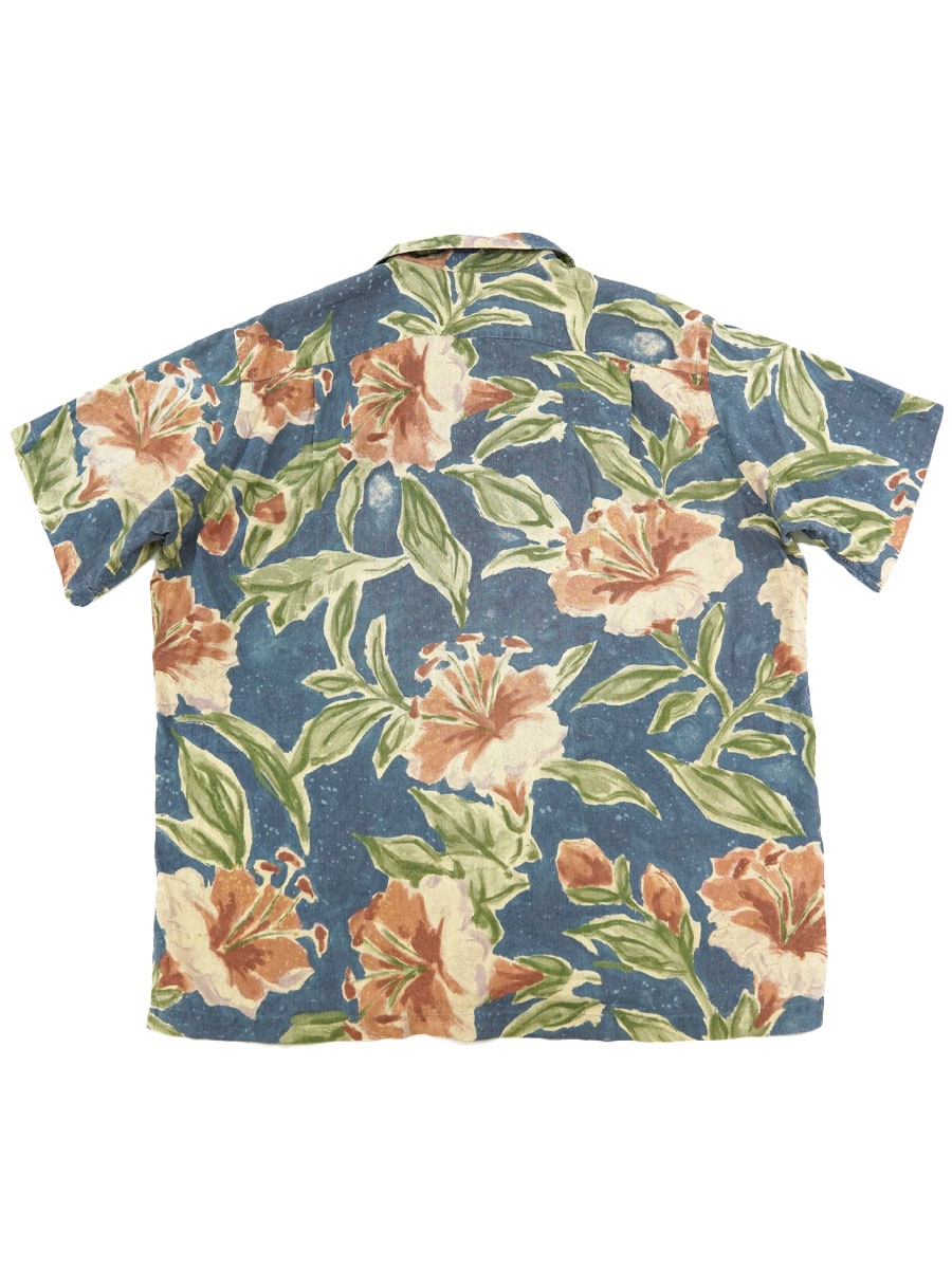 ラルフローレン VINTAGE CAMP コットン×リネン S/Sシャツ 表記(L