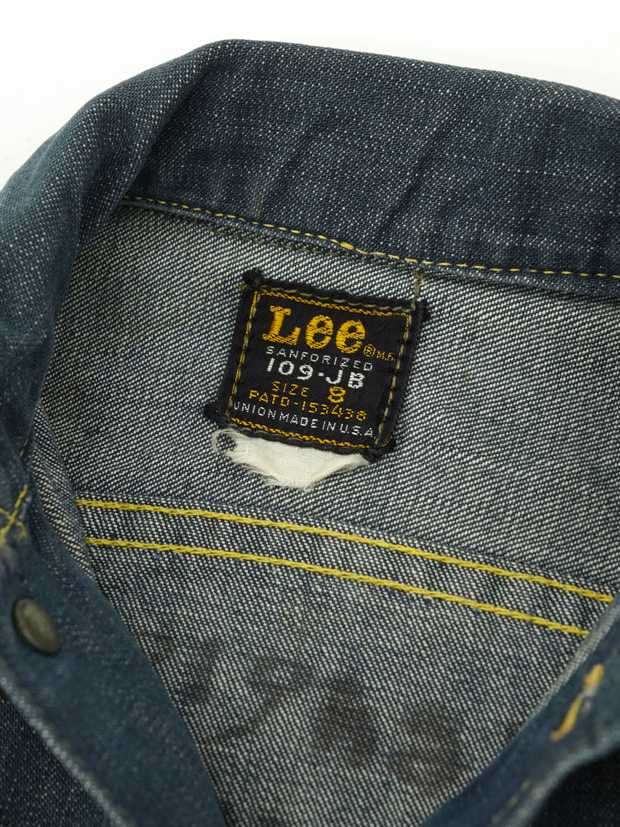 Lee ジージャン 60's Lee 109-JB デニムジャケット 表記(8) キッズサイズ