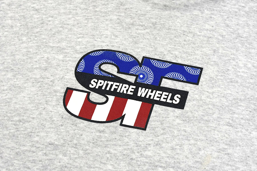 90's～ Hanes SPITFIRE WHEELS スウェットパーカ グレー 表記(XL)