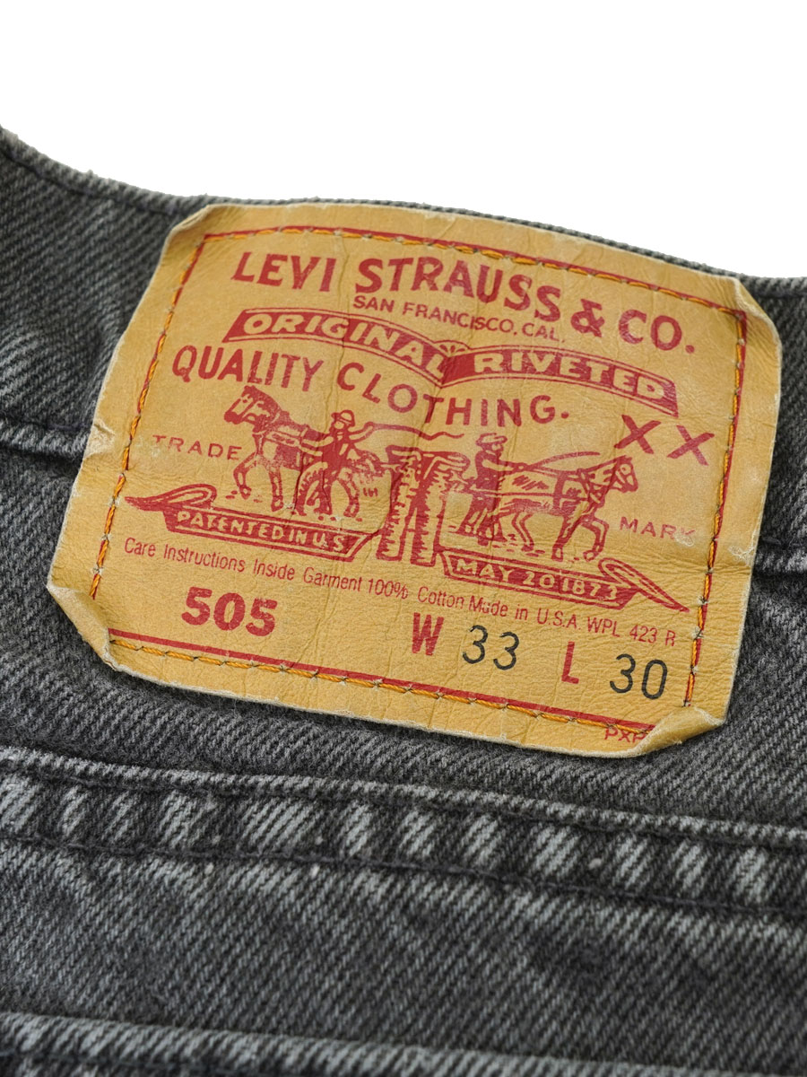 90's Levi's 505 ブラック デニムパンツ 表記(33x30) USA製 Rマーク