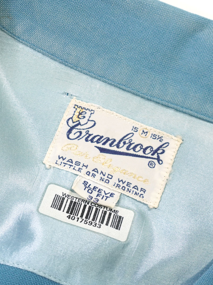 60'S CRANBROOK L/S LOOP COLLAR SHIRT BLUE (SIZE.MEDIUM)