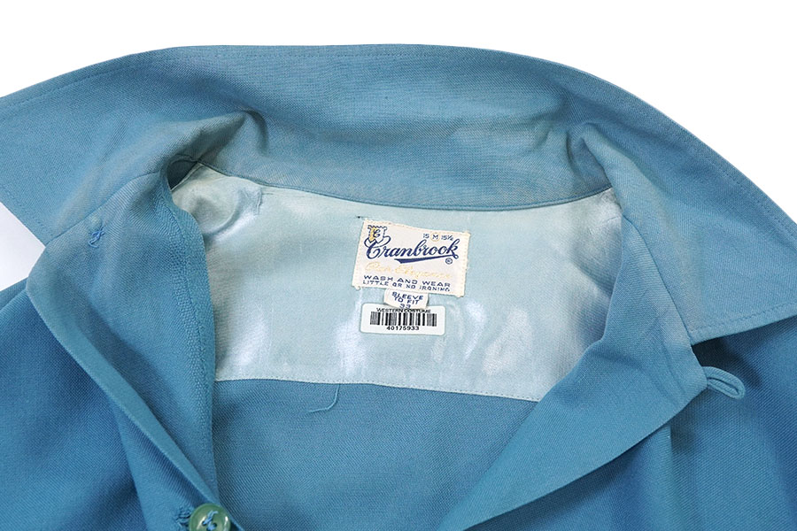 60'S CRANBROOK L/S LOOP COLLAR SHIRT BLUE (SIZE.MEDIUM) | NEW ITEM