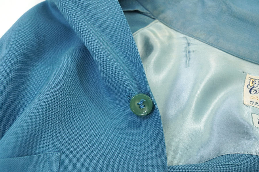 60'S CRANBROOK L/S LOOP COLLAR SHIRT BLUE (SIZE.MEDIUM)