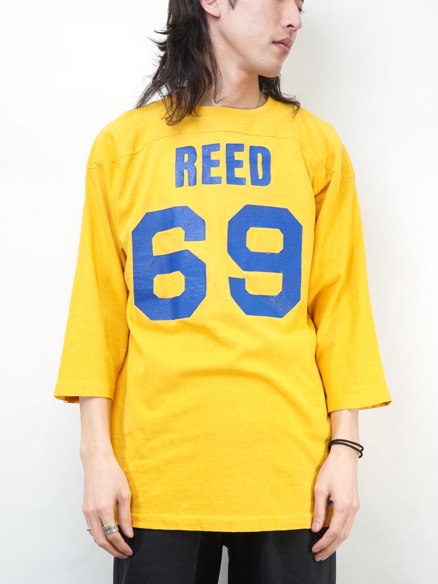 70’sチャンピオン フットボール Tシャツ 両面、両腕ナンバリング 70's バータグ チャンピオン ''REED'' 両面ナンバリング フットボールT