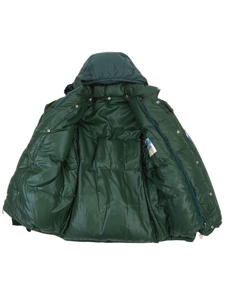 グリーン フード付き ジャケット 70's Himasport フード付き ダウンジャケット グリーン 表記(1/2 P