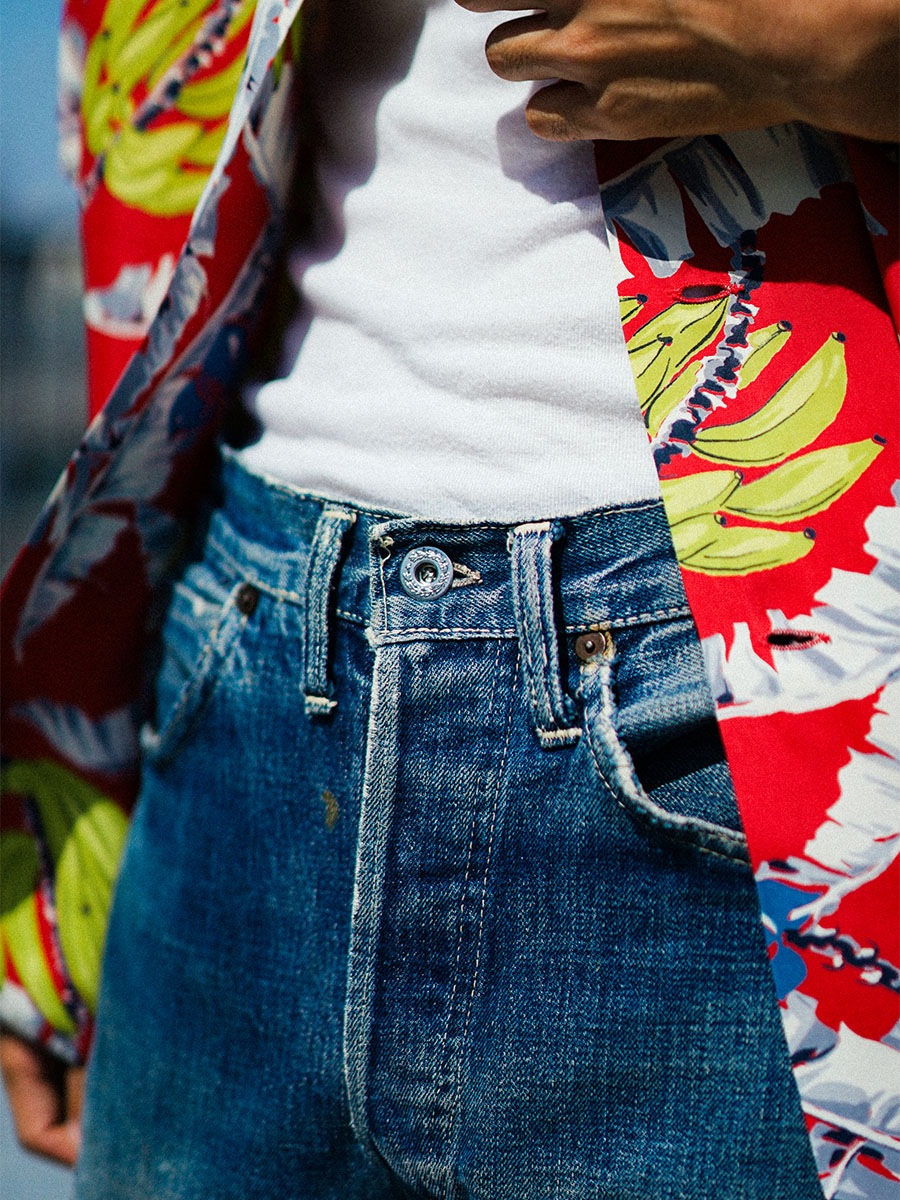 40's WW2 Levi's S501XX 月桂樹ボタン 無刻印リベット 極上雰囲気 実寸