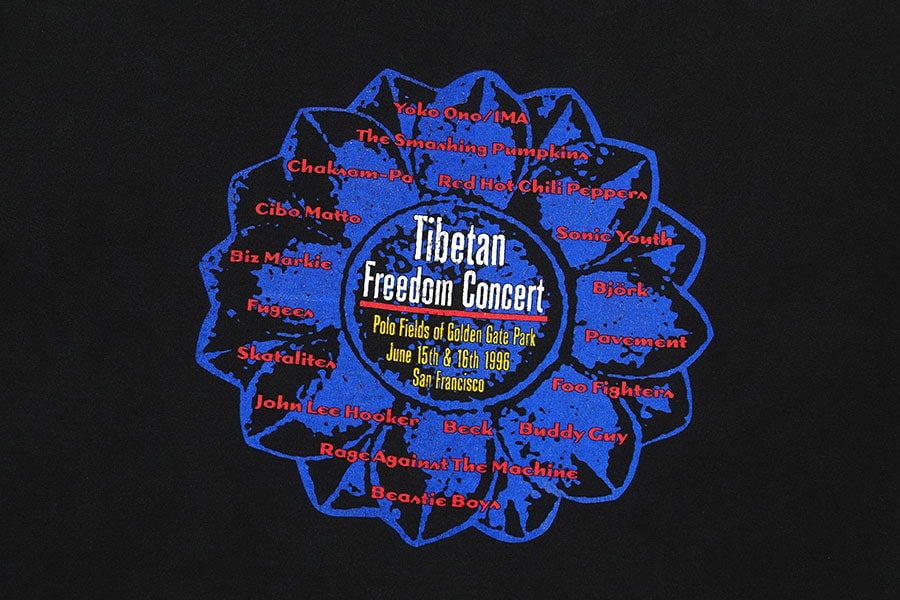 90's Winterland ''Tibetan Freedom Concert'' 両面プリントTシャツ