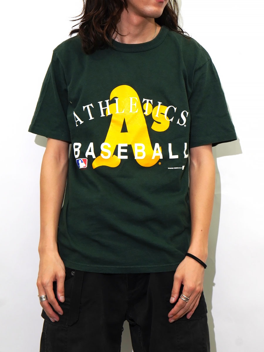 90's チャンピオン ''ATHLETICS'' MLB Tシャツ 表記(M) USA製 | NEW