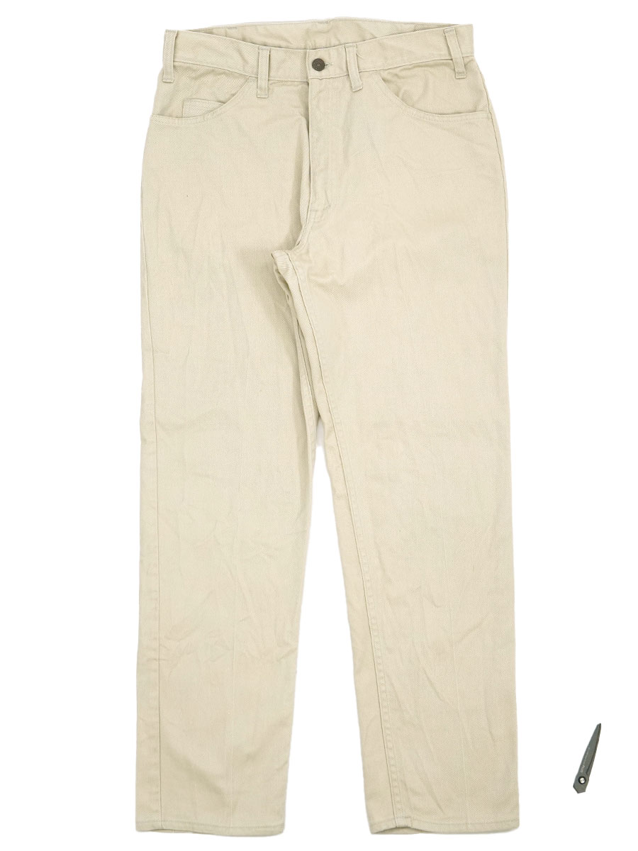 70's Levi's STA-PREST BIG-E スタプレパンツ ライトベージュ 実寸