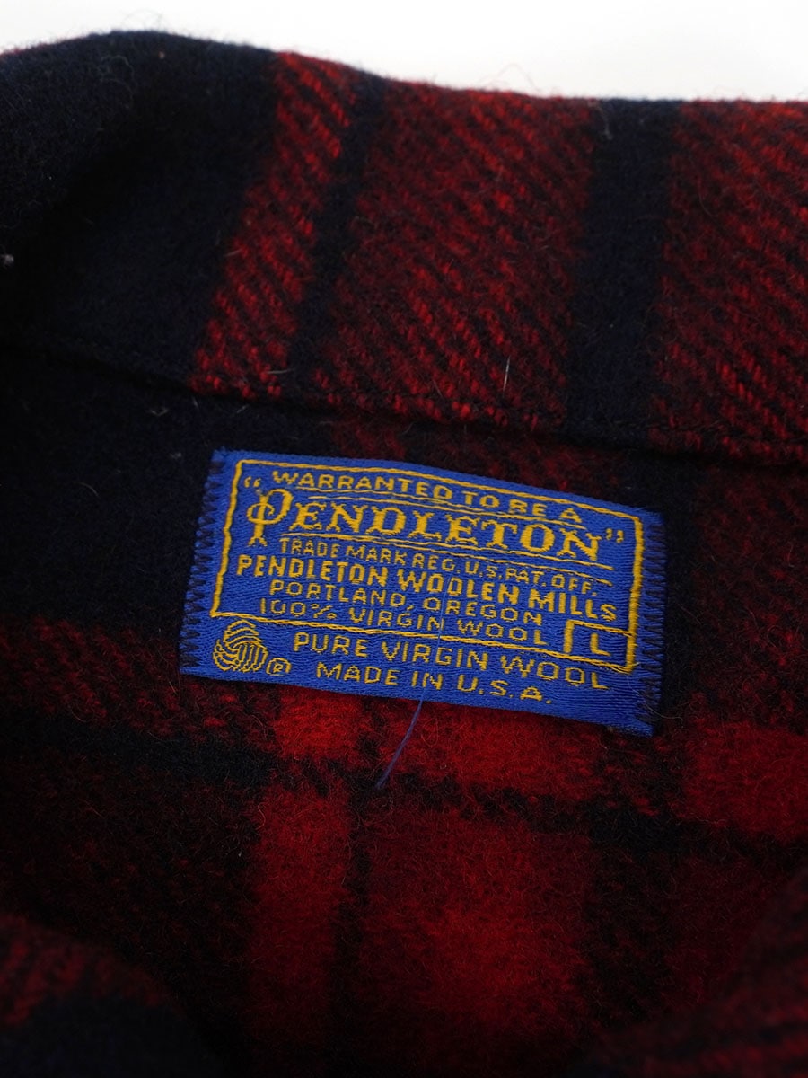70's PENDLETON 好配色チェック ウールジャケット 表記(L) USA製