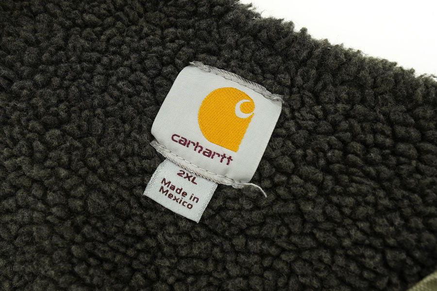 MEXICO製 カーハート 裏ボア ダックベスト オリーブ 表記(2XL