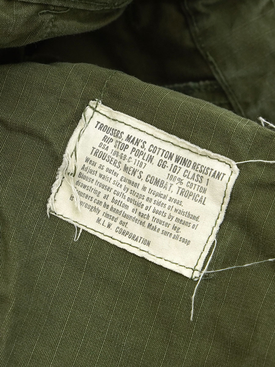 69's U.S.ARMY ファティーグパンツ 4th 実寸(LARGE-SHORT位