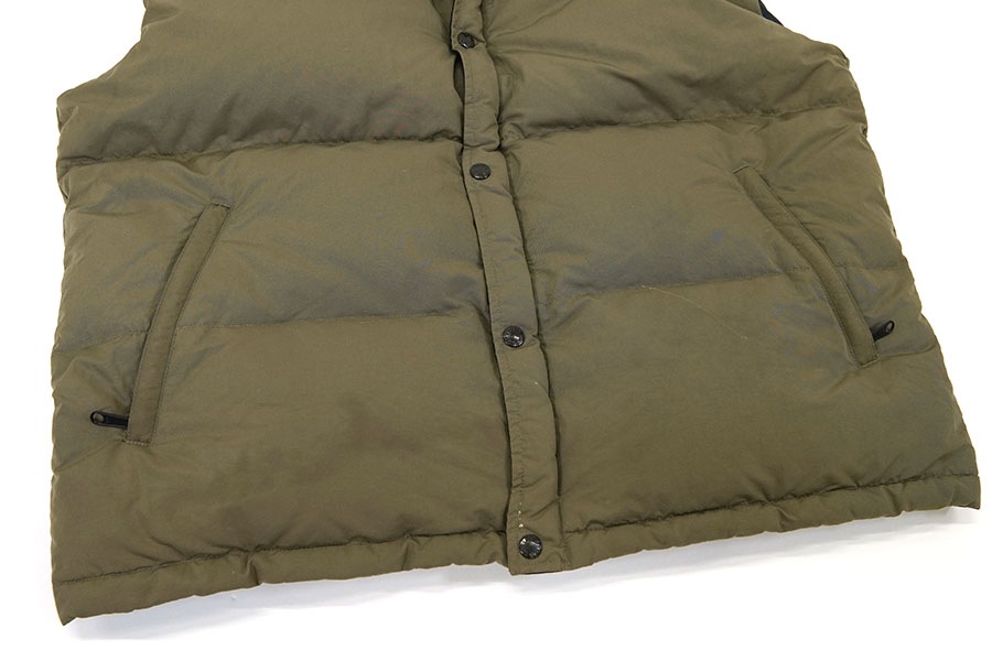 THE NORTH FACE ナイロンシェル ダウンベスト カーキ 表記(XL