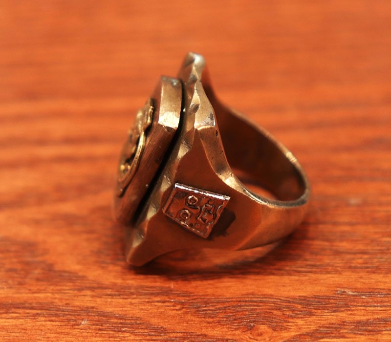 1940s MEXICAN RING BIKER RING , DRAGON No65 , Size 23号