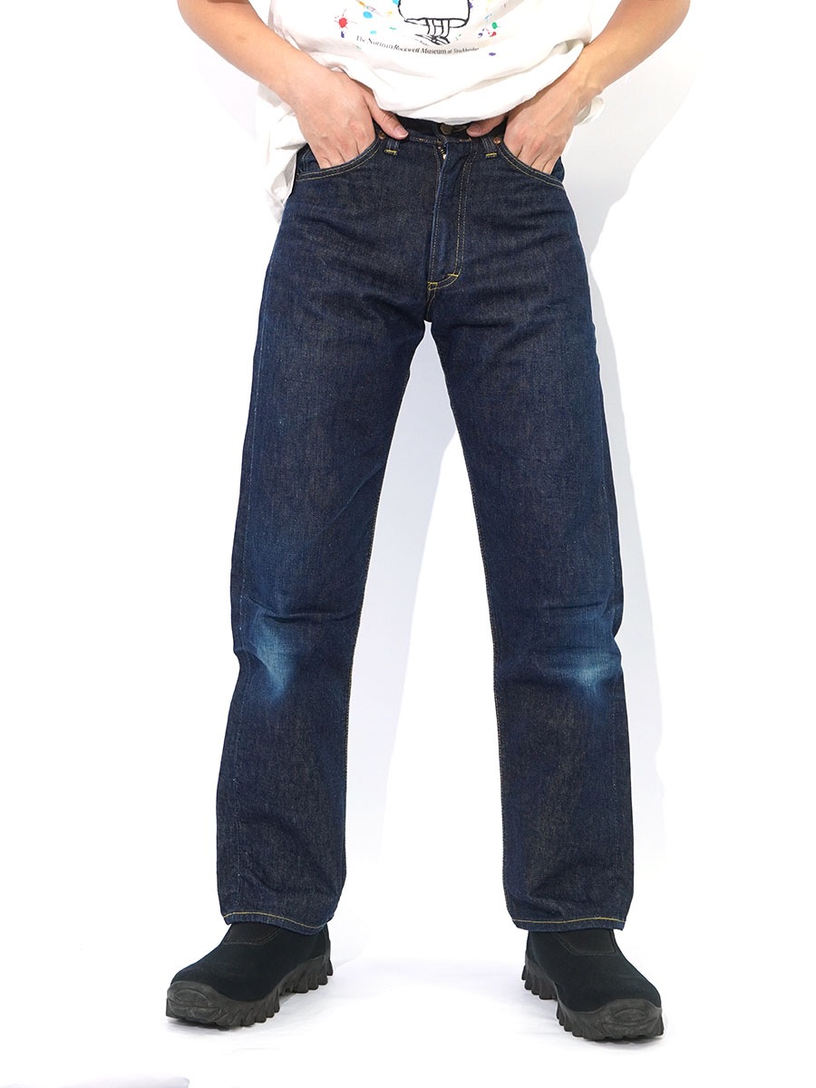 50's Lee 101Z サイド黒タグ デニムパンツ 濃紺 実寸(W28 L29.5) 両耳