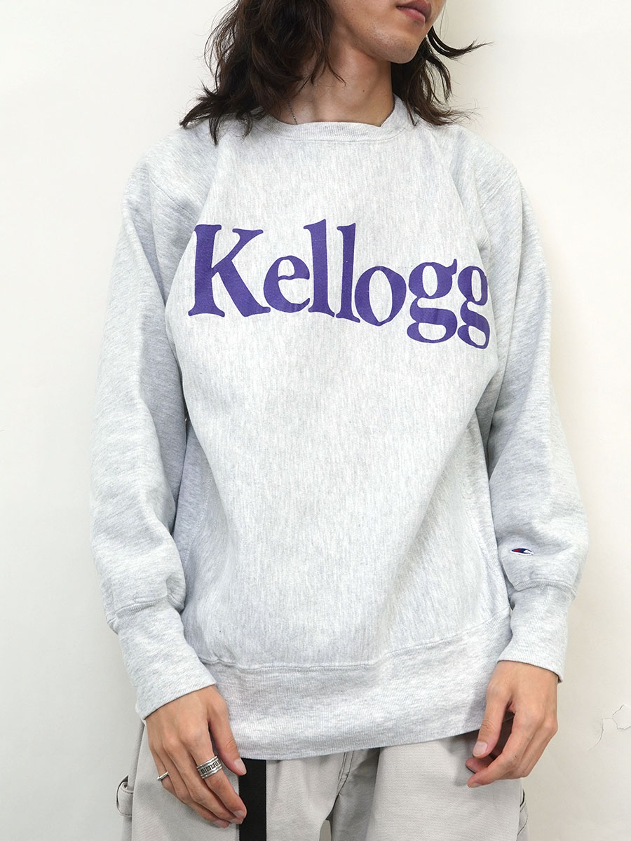 90's 刺繍タグ チャンピオンRW ''Kellogg'' 刺繍ロゴ 表記(L