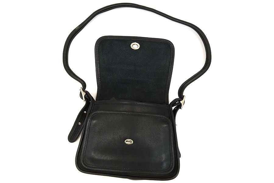 COACH ブラック レザー ショルダーバッグ COACH レザー ショルダーバッグ ブラック USA製 | NEW ITEM