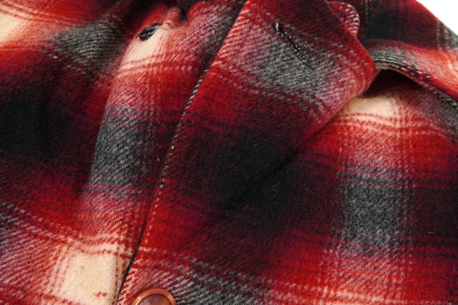 50's KING-O-WEAR オンブレーチェック ウールPコート 実寸(40位