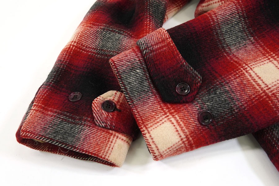 50's KING-O-WEAR オンブレーチェック ウールPコート 実寸(40位