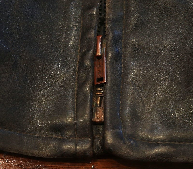 1940s LEATHER JACKET , SOUVENIR PAINT , Size 38