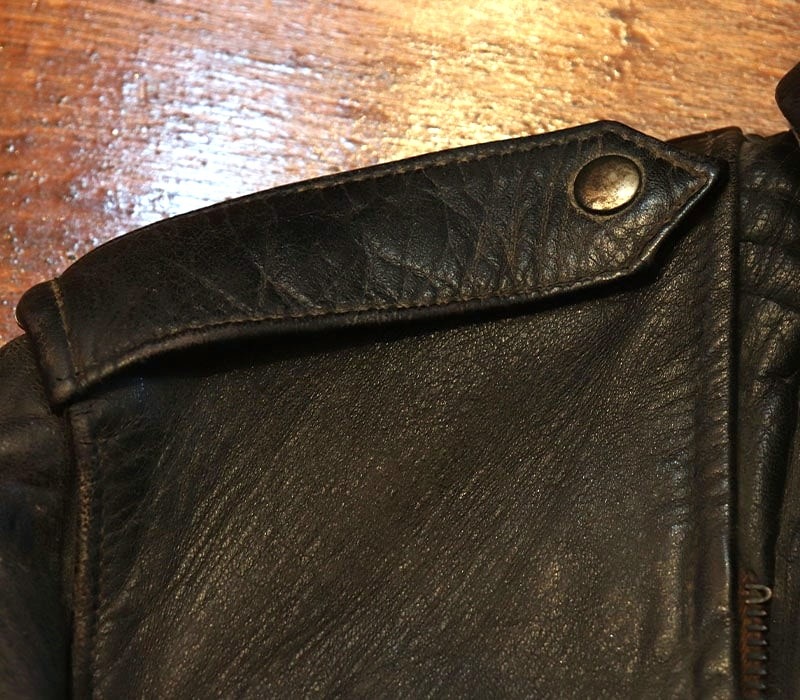 1940s LEATHER JACKET , SOUVENIR PAINT , Size 38