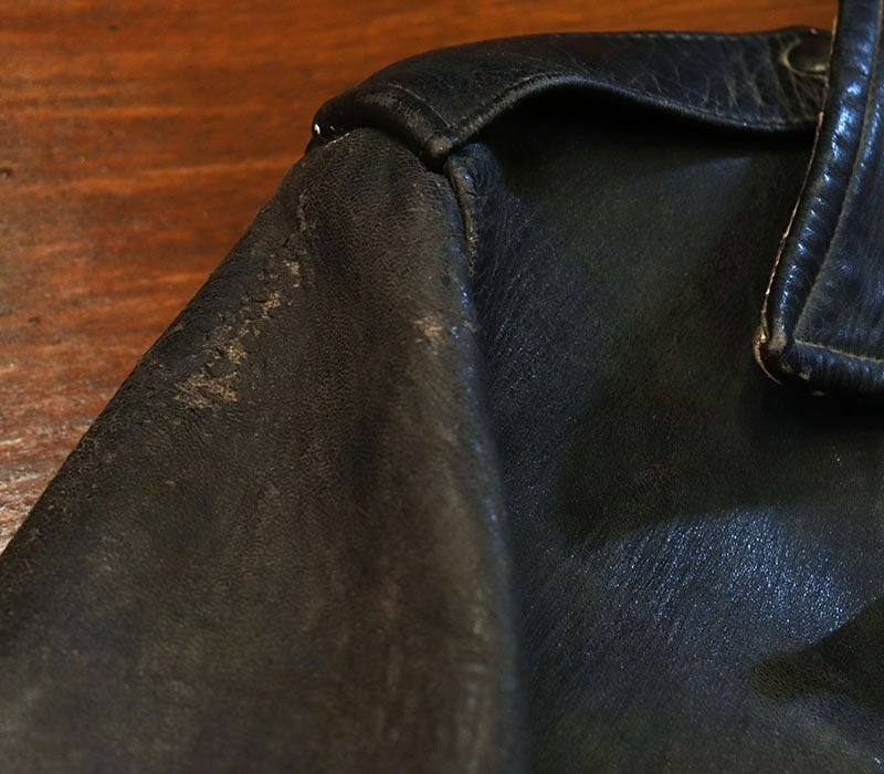 1940s LEATHER JACKET , SOUVENIR PAINT , Size 38