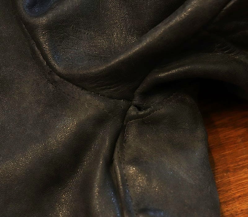 1940s LEATHER JACKET , SOUVENIR PAINT , Size 38