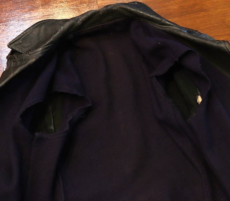 1940s LEATHER JACKET , SOUVENIR PAINT , Size 38