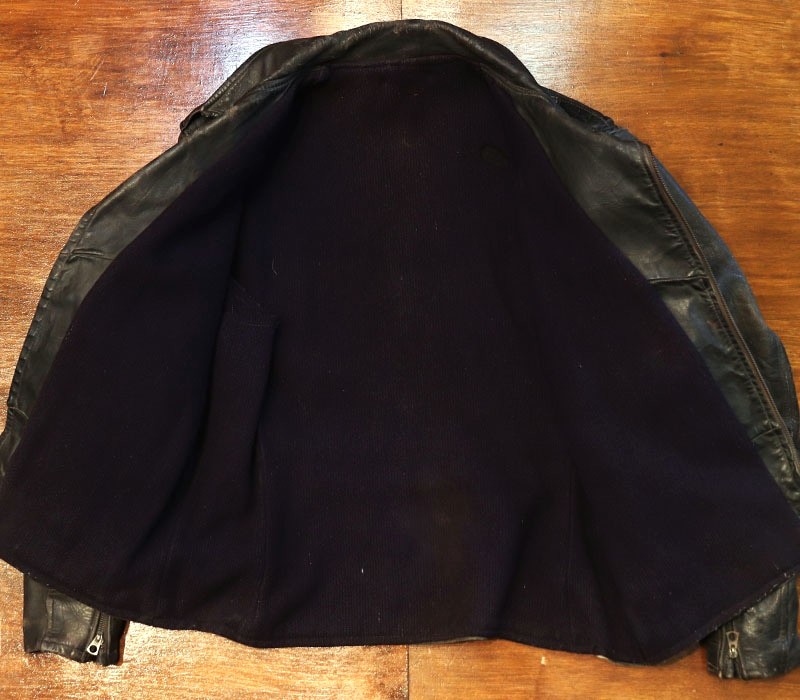 1940s LEATHER JACKET , SOUVENIR PAINT , Size 38