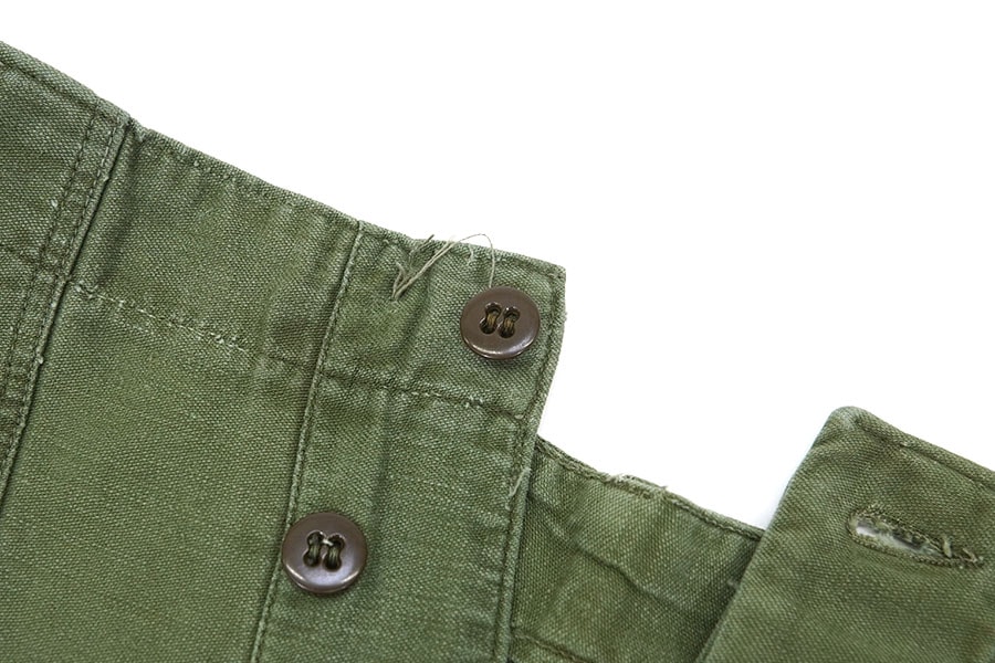 US ARMY ベイカーパンツ　ボタンフライ 60's～ U.S.ARMY ベイカーパンツ ボタンフライ 実寸(30x28位
