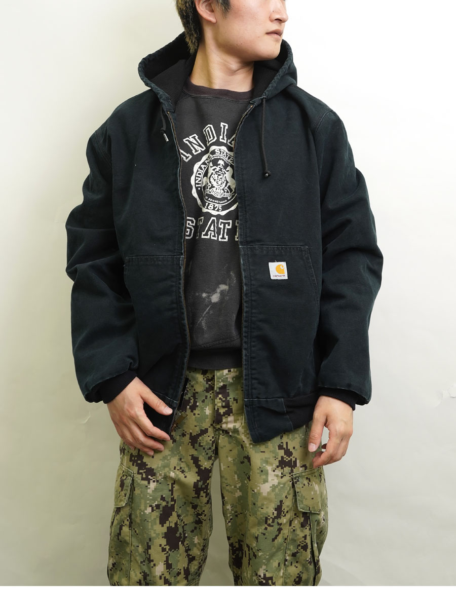 Carhartt アクティブジャケット ブラック L メキシコ製 MEXICO製 カーハート アクティブパーカ ブラック 表記(L) | すべての