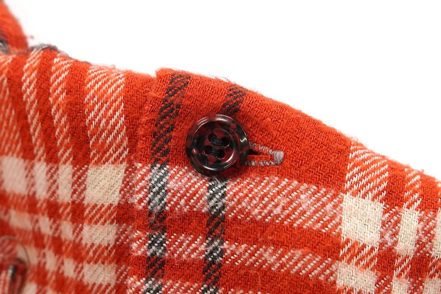 40's Pilgrim ネルシャツ 赤 マチ付き 40s マチネル PILGRIM ピルグリム マチ付きネルシャツチェックシャツ