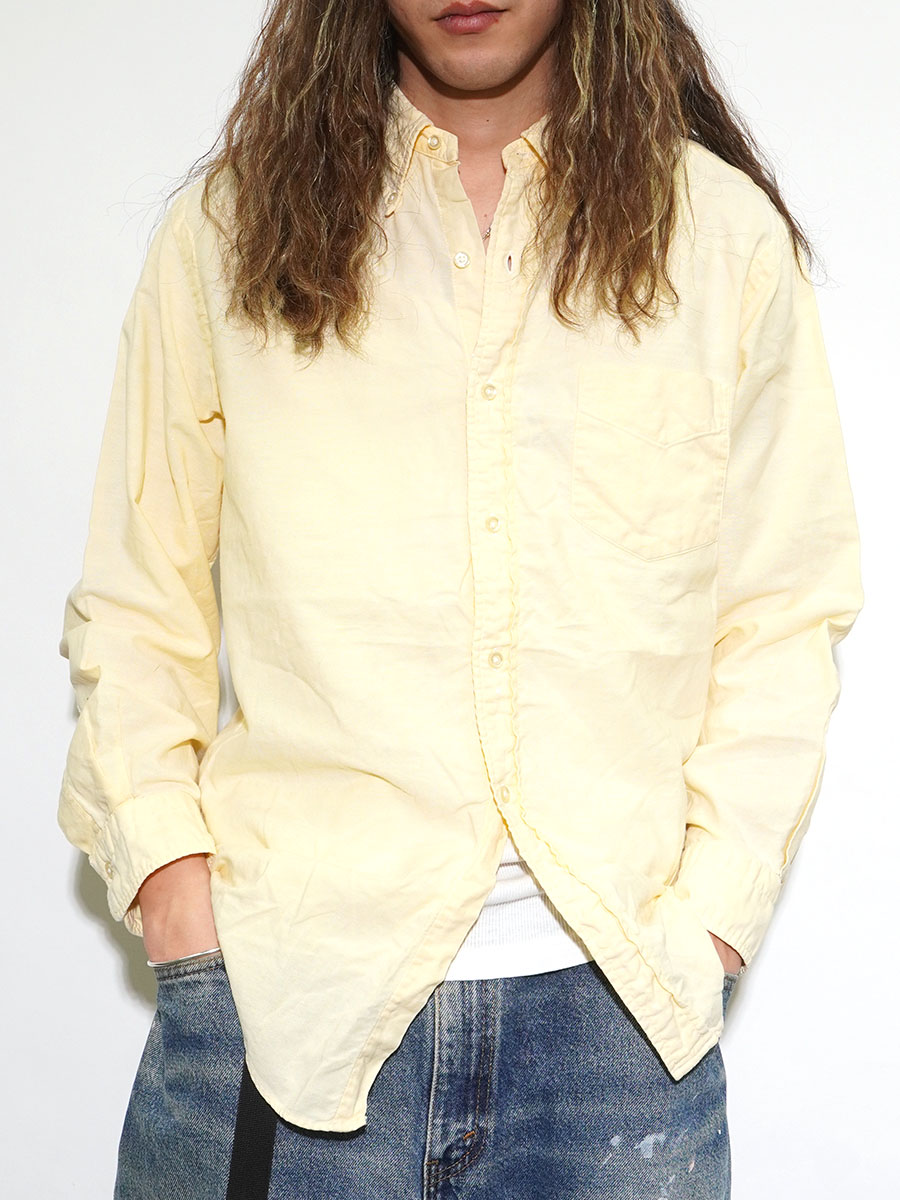 60's DIPLOMAT 3点留め ボタンダウンシャツ イエロー 表記(15)