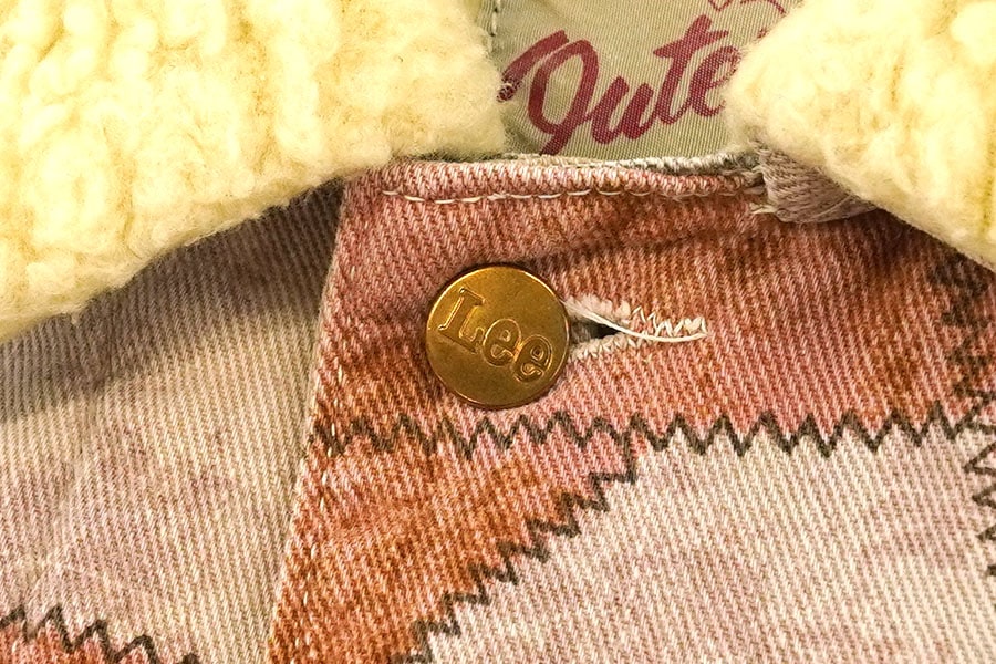 70's Lee Outerwear パッチワーク柄 ボアジャケット 実寸(M位) | WEB