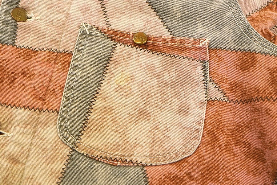 70's Lee Outerwear パッチワーク柄 ボアジャケット 実寸(M位