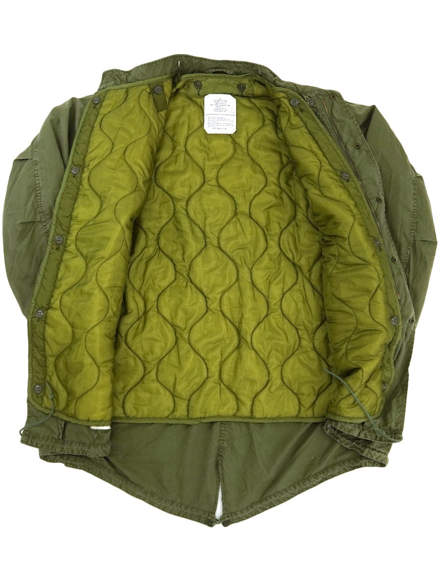 70's U.S.ARMY M-65 フィッシュテールパーカ ライナー付き 実寸(M位