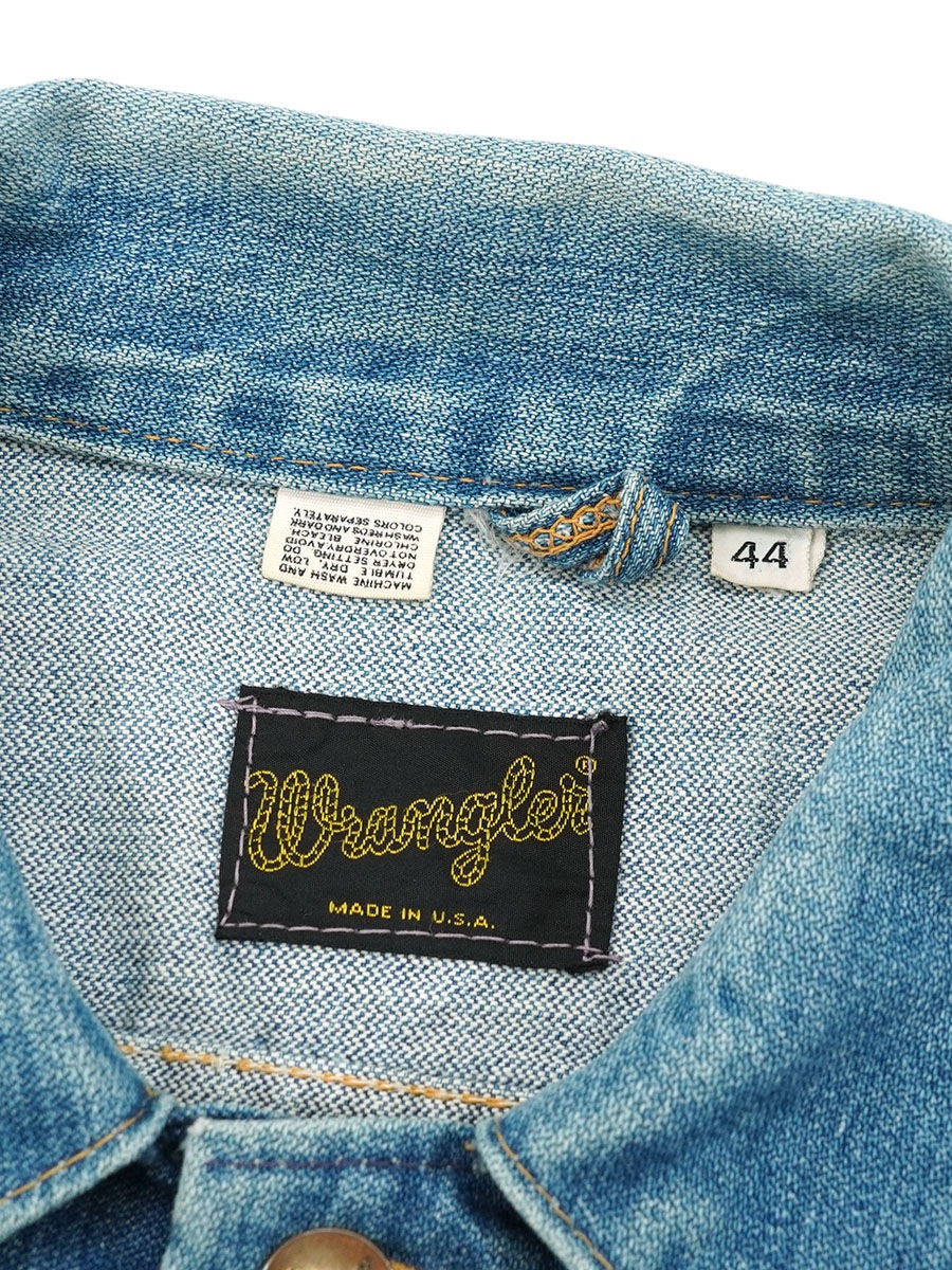 70's Wrangler 4ポケット 124MJ デニムジャケット 良雰囲気 表記(44