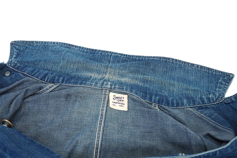 40s デニム カバーオール 雰囲気系 ダブルステッチ 台襟 検 50s 40s 50s ストア系 レイルロード ビンテージ デニムカバーオール 台襟