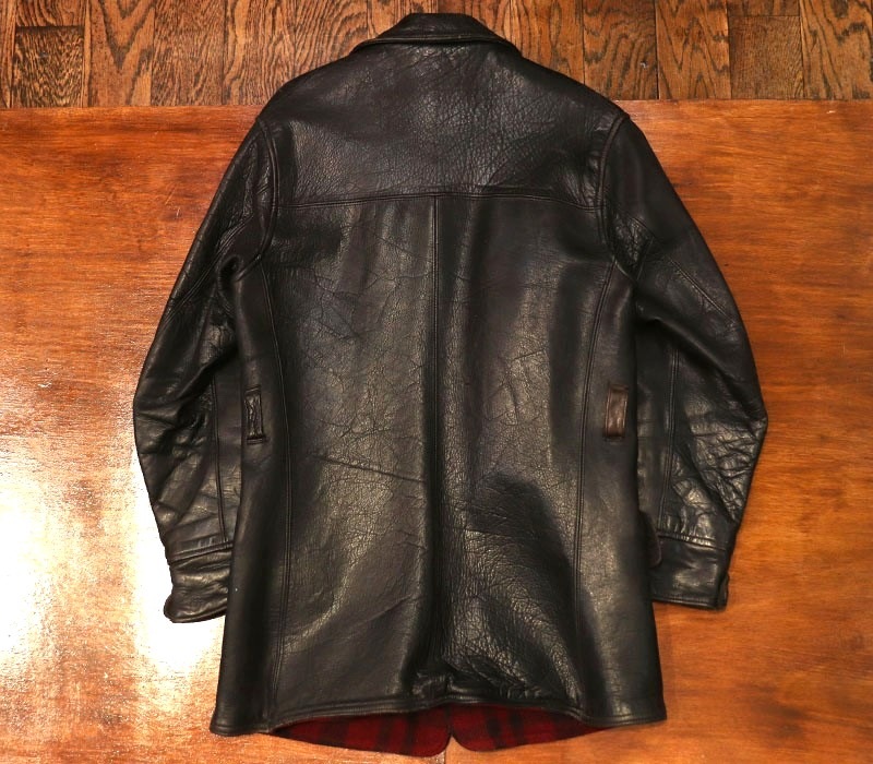 1930s LEATHER CAR COAT , Size 38
